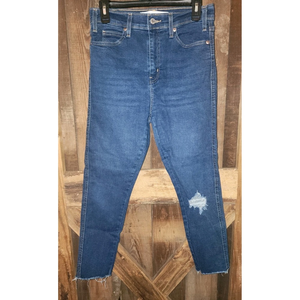 Womens Strauss Heritage High-Rise Skinny Jeans 6/W 28 Distressed Western